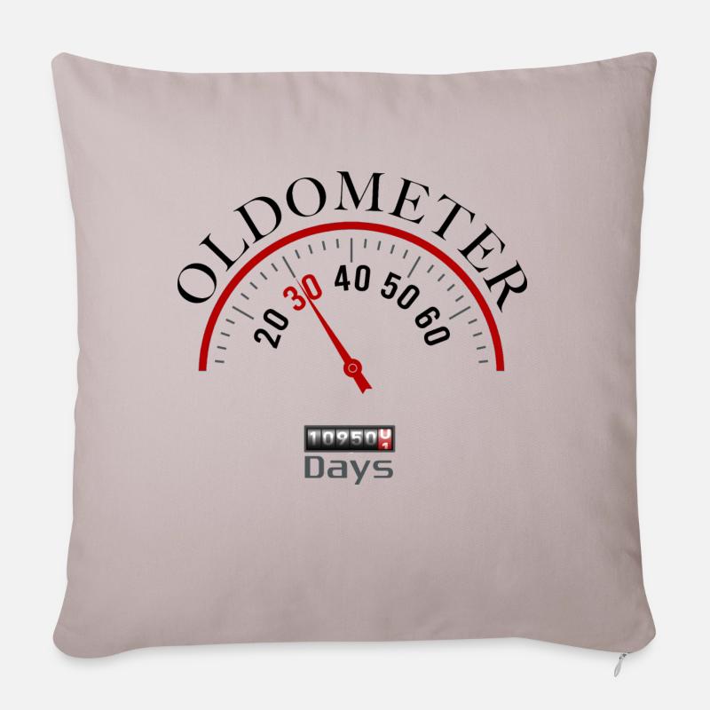 Oldometer 30.Geburtstag - Sofakissenbezug 45 x 45 cm - helles Taupe