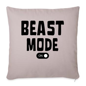 BEAST MODE ON SPORT MUSCLE SALLE MOTIVATION - Housse de coussin décorative 45 x 45 cm - taupe clair - Devant
