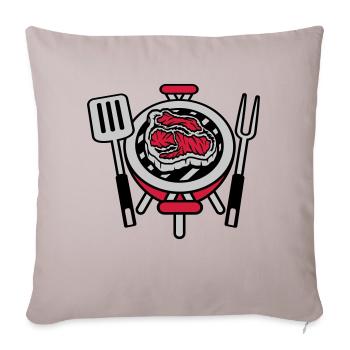 Steak BBQ Grill Master Coal Grill - Sofa pillowcase 17,3'' x 17,3'' (45 x 45 cm) - light taupe - Front
