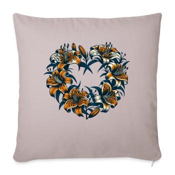 Tiger lily - Sofa pillowcase 17,3'' x 17,3'' (45 x 45 cm) - light taupe - Front