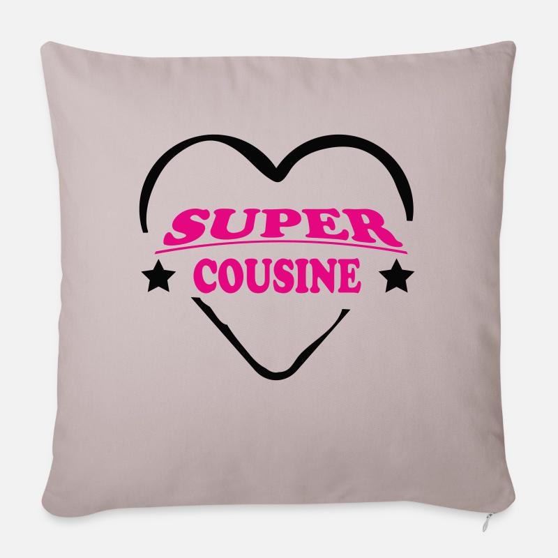 COUSIN NEFFE BRUDER - Sofakissenbezug 45 x 45 cm - helles Taupe