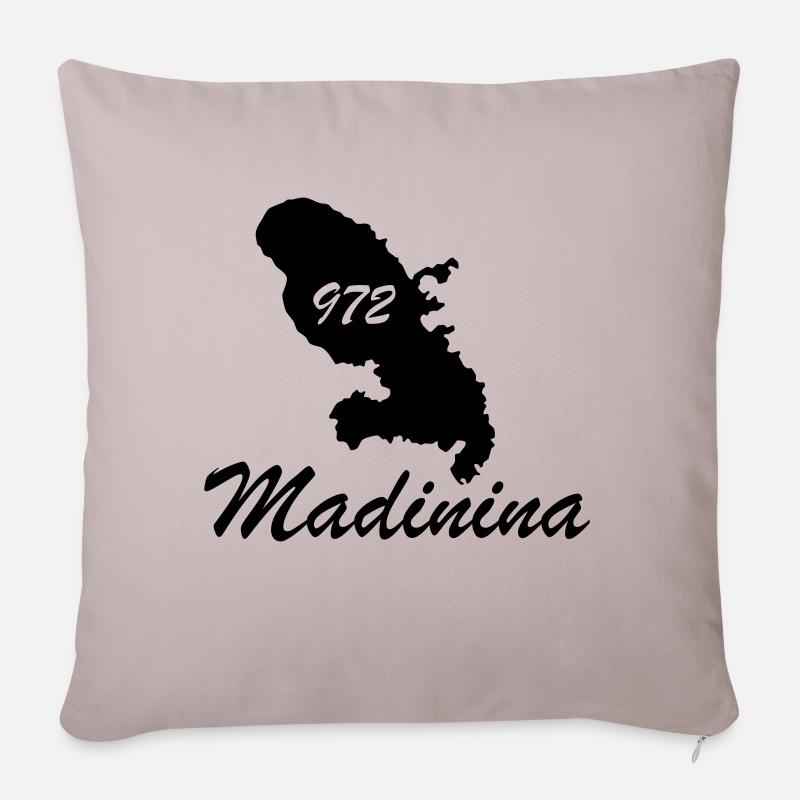 madinina - Housse de coussin décorative 45 x 45 cm - taupe clair