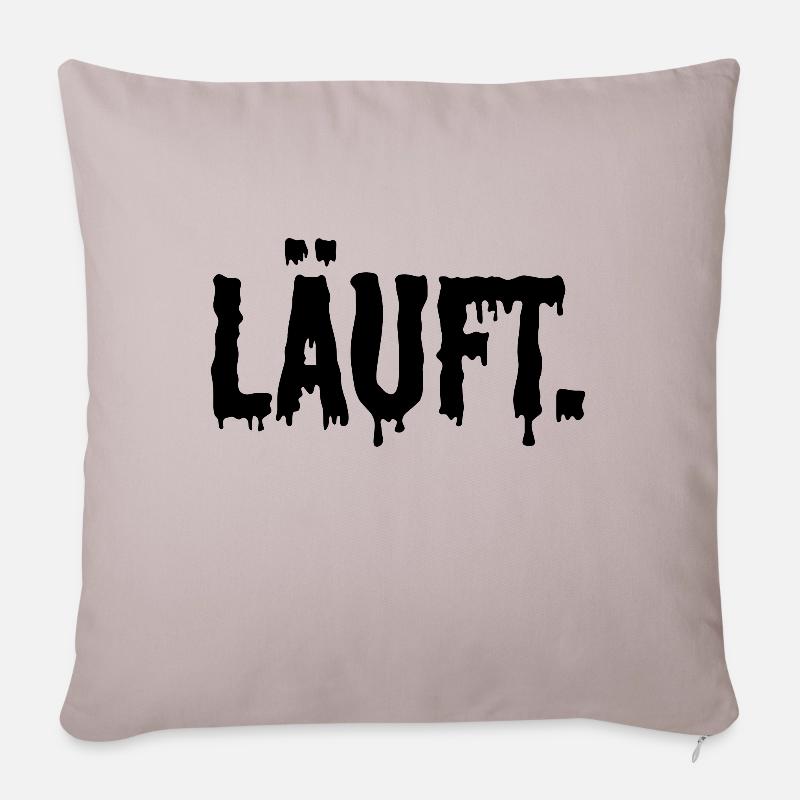 fonctionne - Housse de coussin décorative 45 x 45 cm - taupe clair