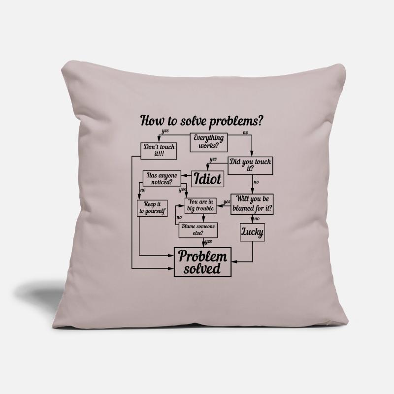 Solutionneur de problèmes de bricolage Housse de coussin décorative 45 x 45 cm