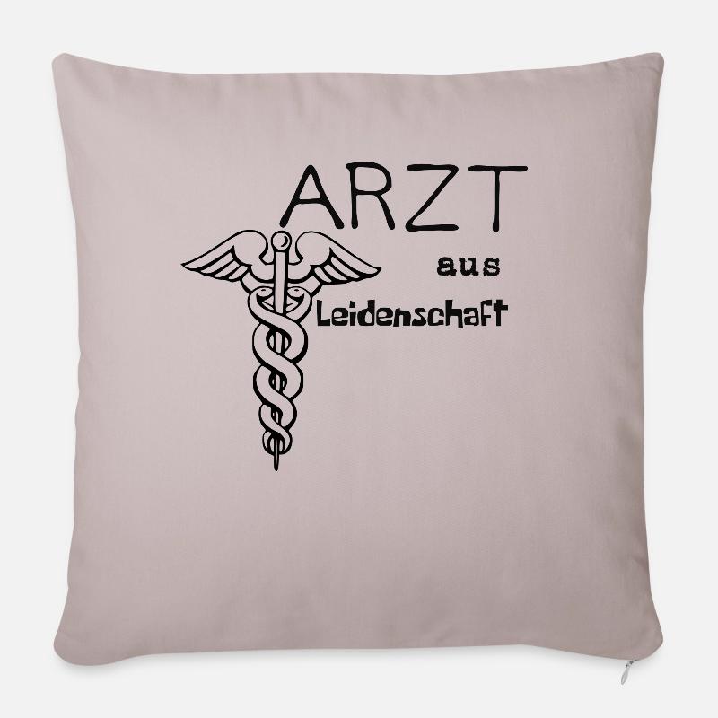 Arzt aus Leidenschaft - Sofakissenbezug 45 x 45 cm - helles Taupe