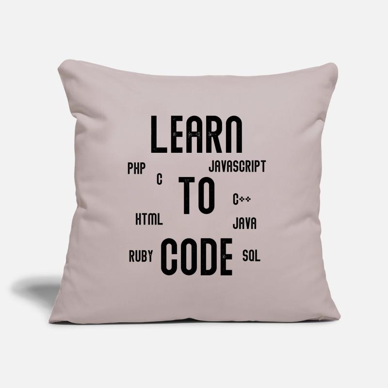 Apprendre à coder la programmation Computer Gift Scientist Housse de coussin décorative 45 x 45 cm
