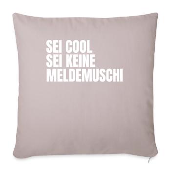 Meldemuschi Hater Postings Internet Funny - Sofa pillowcase 17,3'' x 17,3'' (45 x 45 cm) - light taupe - Front