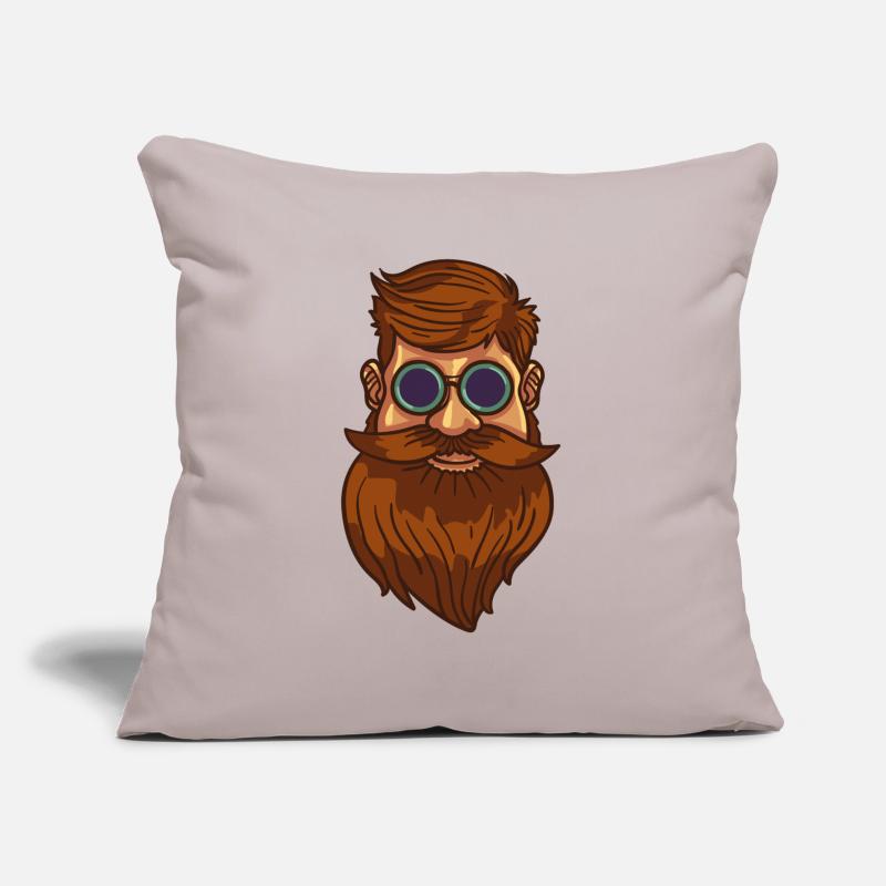 Bart Bärtig Bartträger Hipster Vollbart Geschenk Sofakissenbezug 45 x 45 cm
