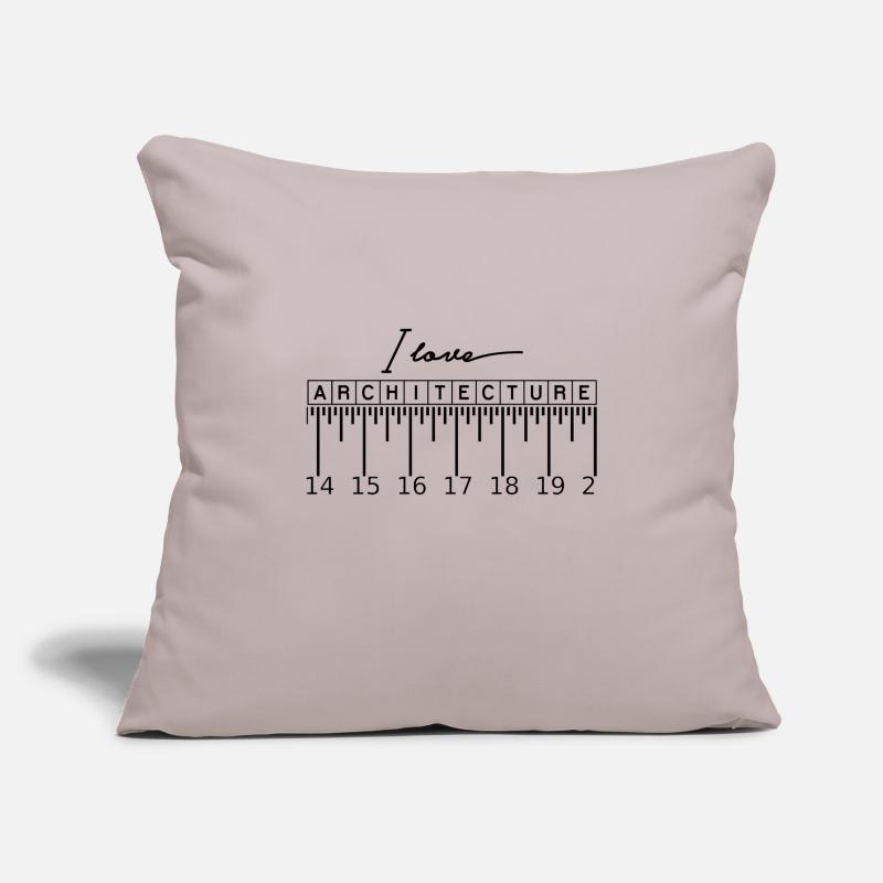 Architecte architecte architecte architecte Housse de coussin décorative 45 x 45 cm