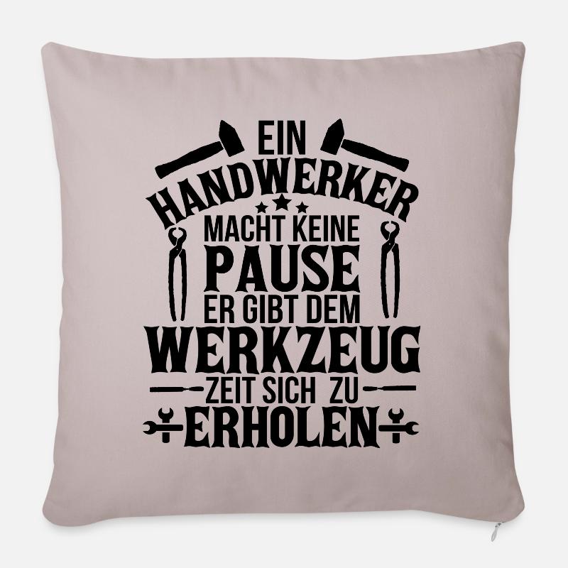 Handwerker - Sofakissenbezug 45 x 45 cm - helles Taupe