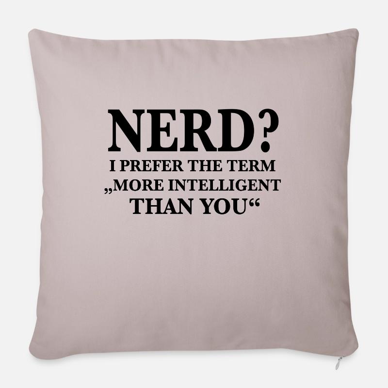 Nerd Nerd Nerd - Sofakissenbezug 45 x 45 cm - helles Taupe