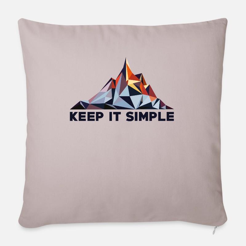 keep it simple Berg, klettern, wandern - Sofakissenbezug 45 x 45 cm - helles Taupe