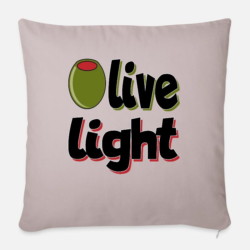 Olive LIght - Housse de coussin décorative 45 x 45 cm - taupe clair