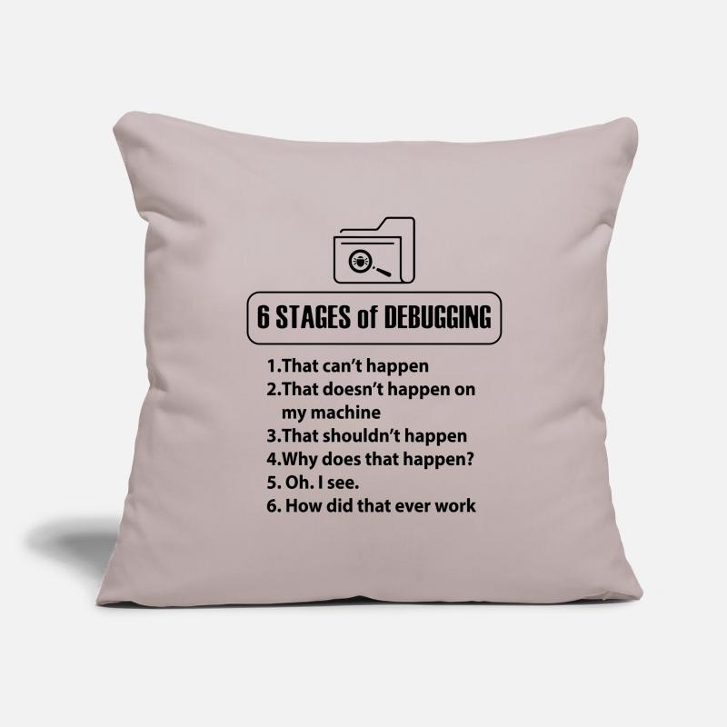 Cadeaux Programmeur Nerd Bug Developer Housse de coussin décorative 45 x 45 cm