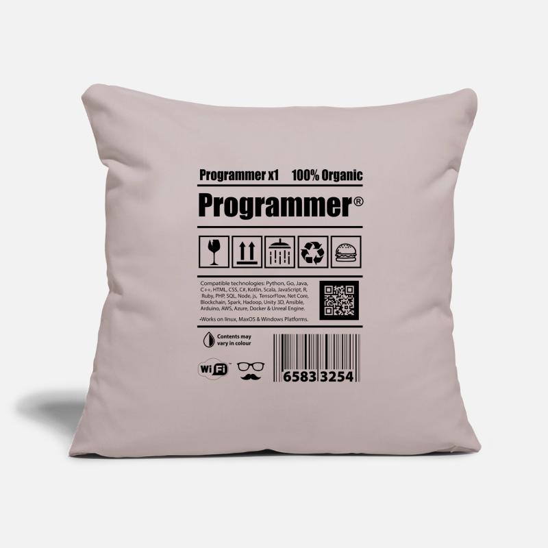 Coder programmer caffeine developer gift Sofa pillowcase 17,3'' x 17,3'' (45 x 45 cm)