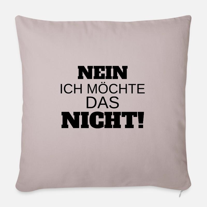 Nein. Ich möchte das Nicht! - Sofakissenbezug 45 x 45 cm - helles Taupe