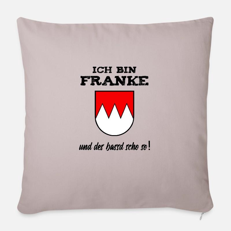 Franke Und Des Bassd Scho So - Sofakissenbezug 45 x 45 cm - helles Taupe