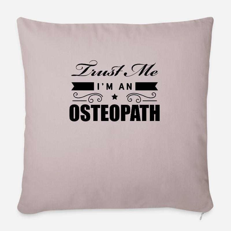 Osteopath - Sofakissenbezug 45 x 45 cm - helles Taupe