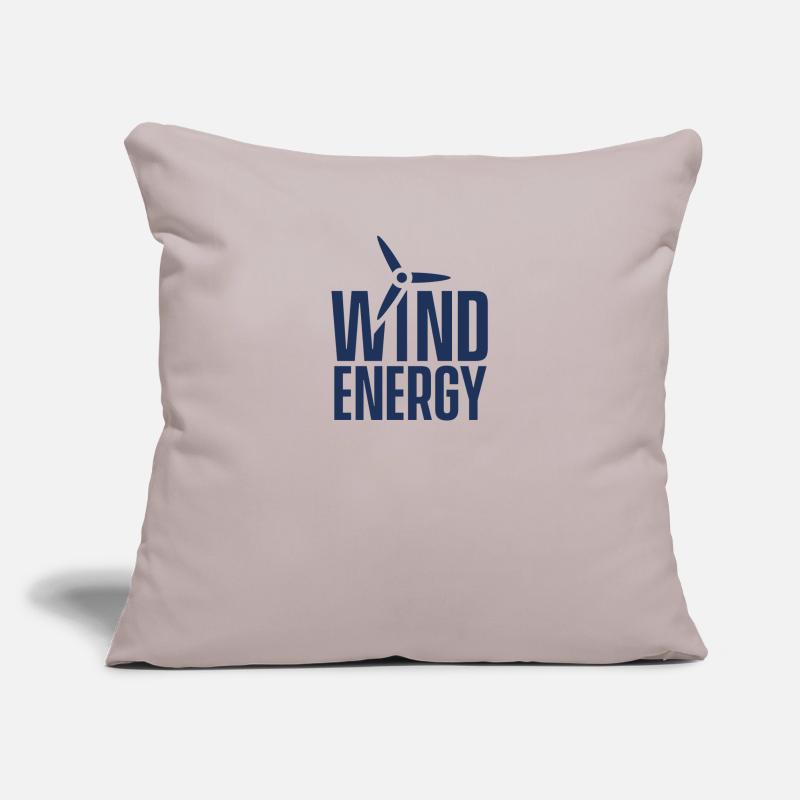 Éolienne éolienne énergie éolienne énergie éolienne éolienne Housse de coussin décorative 45 x 45 cm