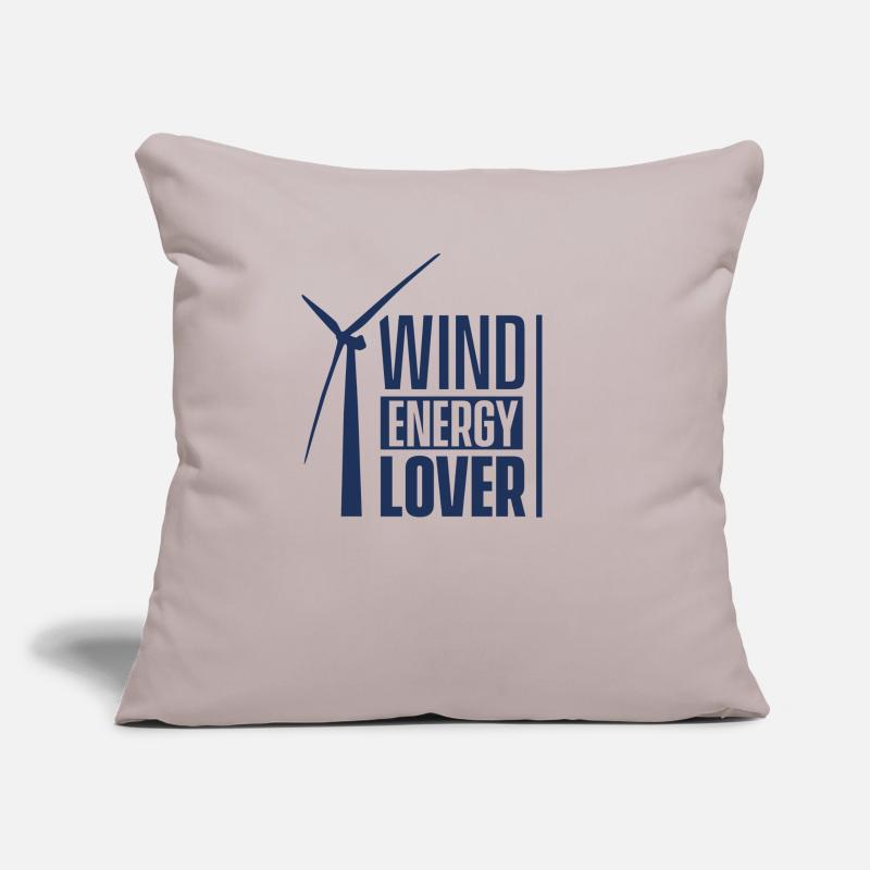 Éolienne énergie éolienne énergie éolienne éolienne éolienne Housse de coussin décorative 45 x 45 cm