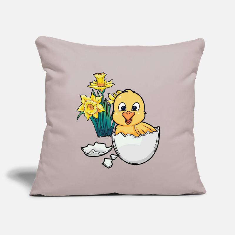 Joyeux Easter Chicks Easter Egg Kids Bébé Chick Egg Egg Housse de coussin décorative 45 x 45 cm