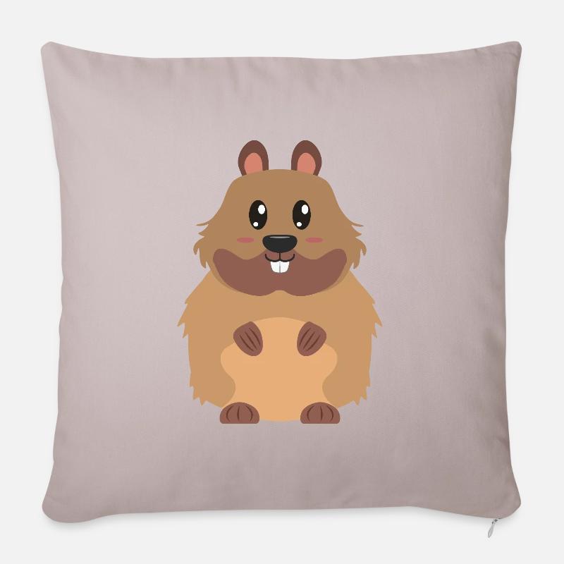 Biber - Sofakissenbezug 45 x 45 cm - helles Taupe