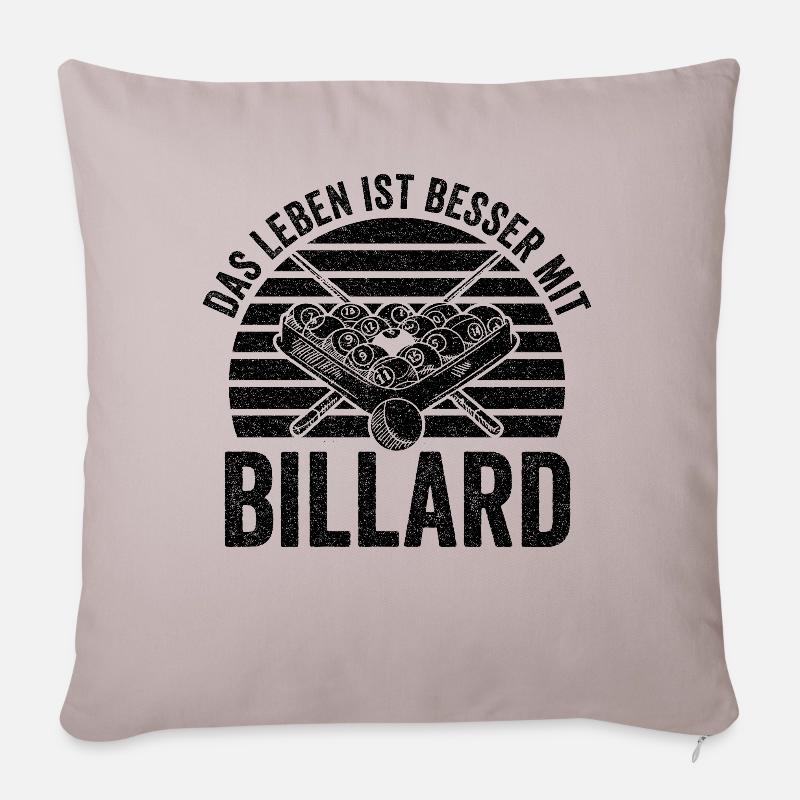 Billard Billards - Sofakissenbezug 45 x 45 cm - helles Taupe