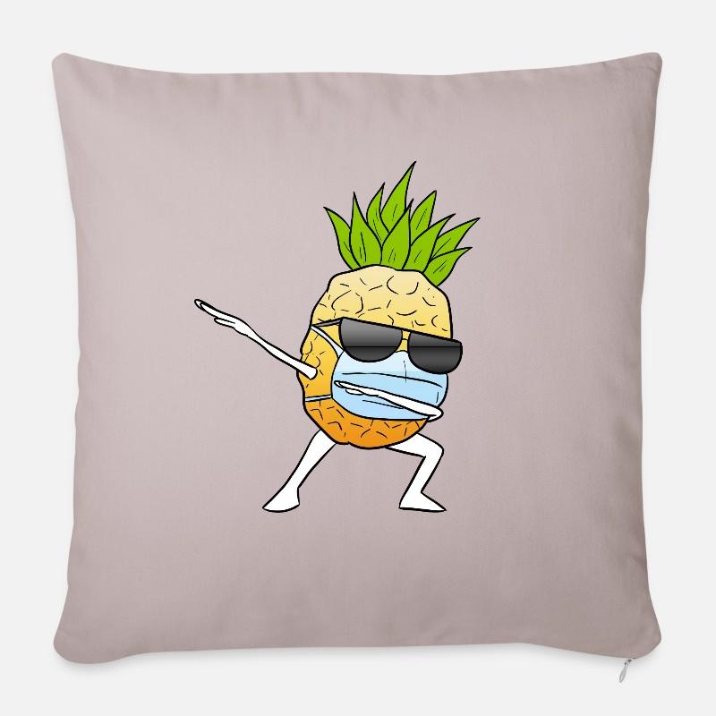 Ananas - Housse de coussin décorative 45 x 45 cm - taupe clair