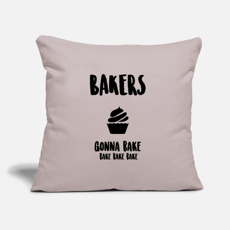 Baker will bake bake bake bake b Sofa pillowcase 17,3'' x 17,3'' (45 x 45 cm)
