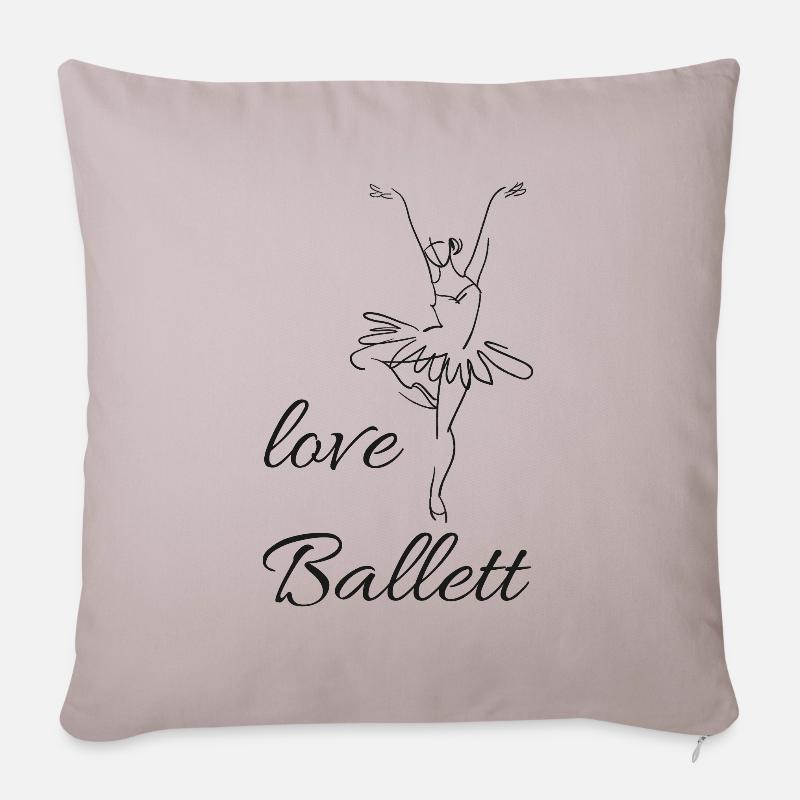 Ballett - Sofakissenbezug 45 x 45 cm - helles Taupe