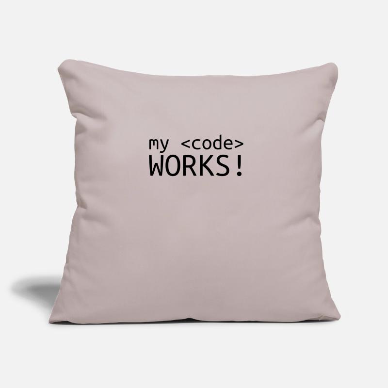 My code does programming computer science Sofa pillowcase 17,3'' x 17,3'' (45 x 45 cm)