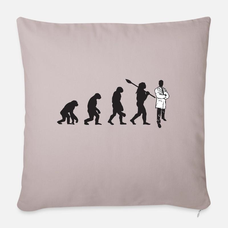 Médecin urgentiste évolution paramédical rythme cardiaque médecin - Housse de coussin décorative 45 x 45 cm - taupe clair