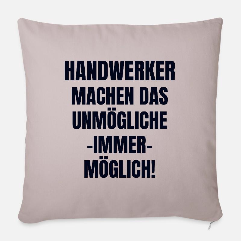 Handwerker - Sofakissenbezug 45 x 45 cm - helles Taupe