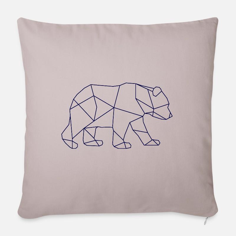 Bär Eisbär - Sofakissenbezug 45 x 45 cm - helles Taupe