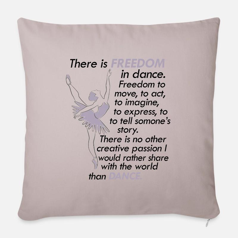 Cours de danse danseuse ballerine liberté ballet - Housse de coussin décorative 45 x 45 cm - taupe clair