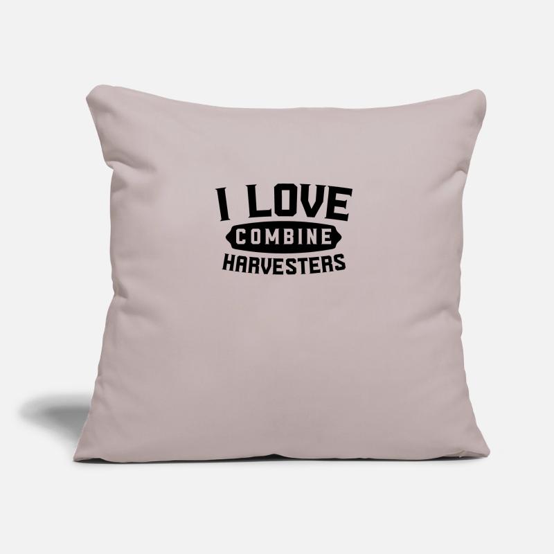 J’aime la moissonneuse-batteuse chauffeur de moissonneuse-batteuse Housse de coussin décorative 45 x 45 cm