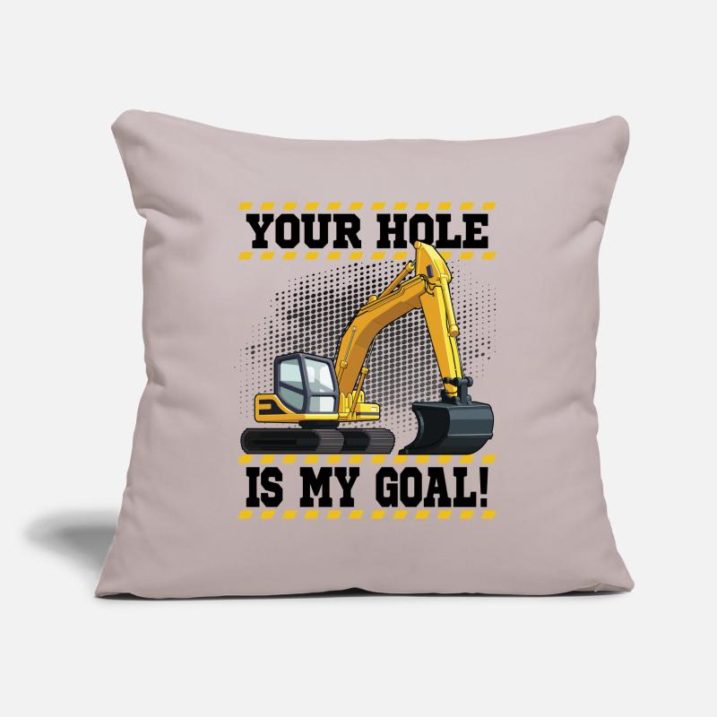 Excavator Machine Operator Work Occupation Construction Work Sofa pillowcase 17,3'' x 17,3'' (45 x 45 cm)