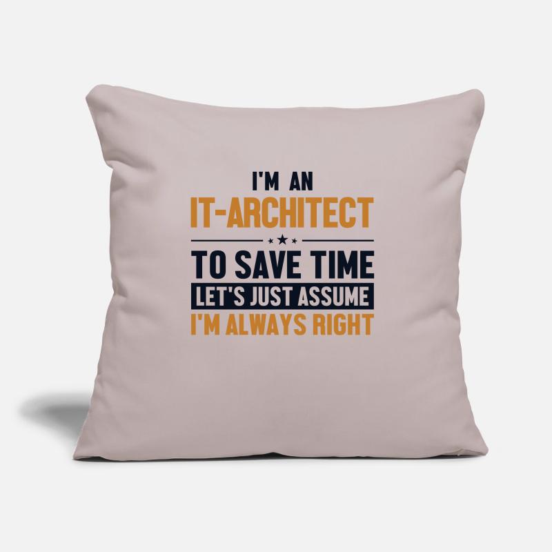 IT-Architect Let's Assume I'm Right Data Architect Sofa pillowcase 17,3'' x 17,3'' (45 x 45 cm)