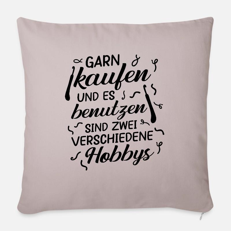 Perfekter Strickwolle Spruch, Großmütter Geschenk - Sofakissenbezug 45 x 45 cm - helles Taupe
