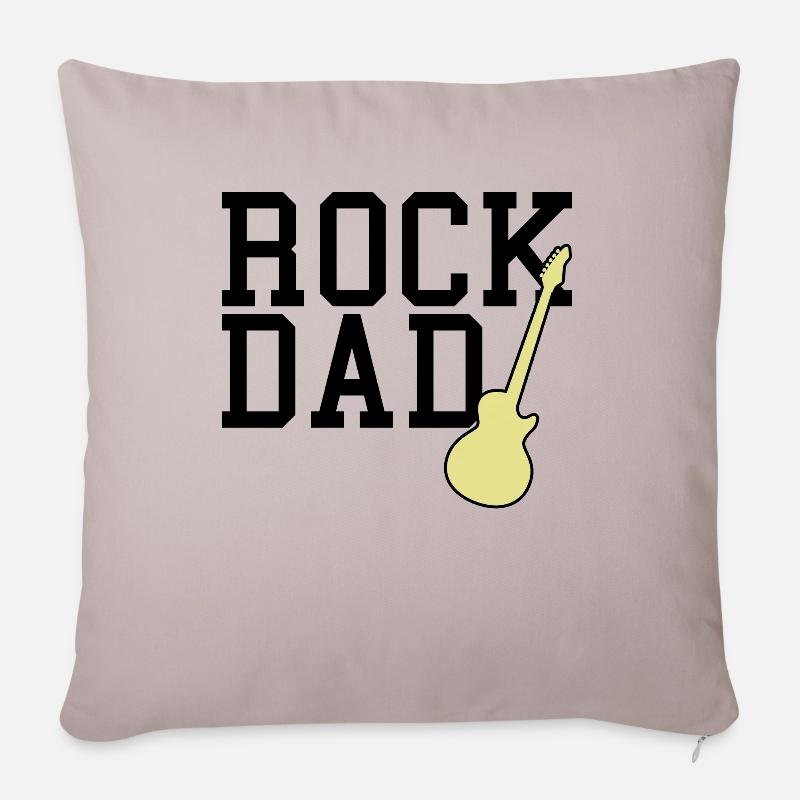 papa rock - Housse de coussin décorative 45 x 45 cm - taupe clair
