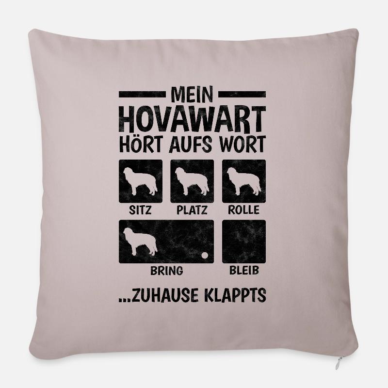 Hovawart Hundetricks deutscher Bauernhund - Sofakissenbezug 45 x 45 cm - helles Taupe