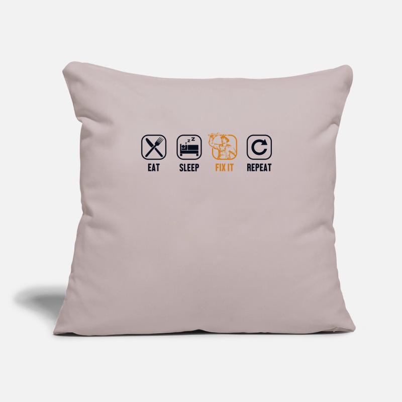 Eat Sleep Fix It Repeat Mechatronics Engineer Sofa pillowcase 17,3'' x 17,3'' (45 x 45 cm)
