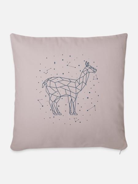 Sternbild Alpaca Constellation Huacaya Pako Lama - Sofakissenbezug 45 x 45 cm - helles Taupe