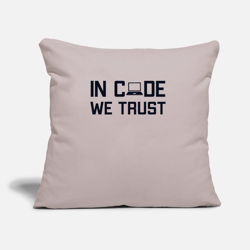 In Code We Trust Full Stack Coder Software Sofa pillowcase 17,3'' x 17,3'' (45 x 45 cm)