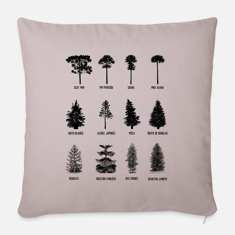 Tree - Sofa pillowcase 17,3'' x 17,3'' (45 x 45 cm) - light taupe