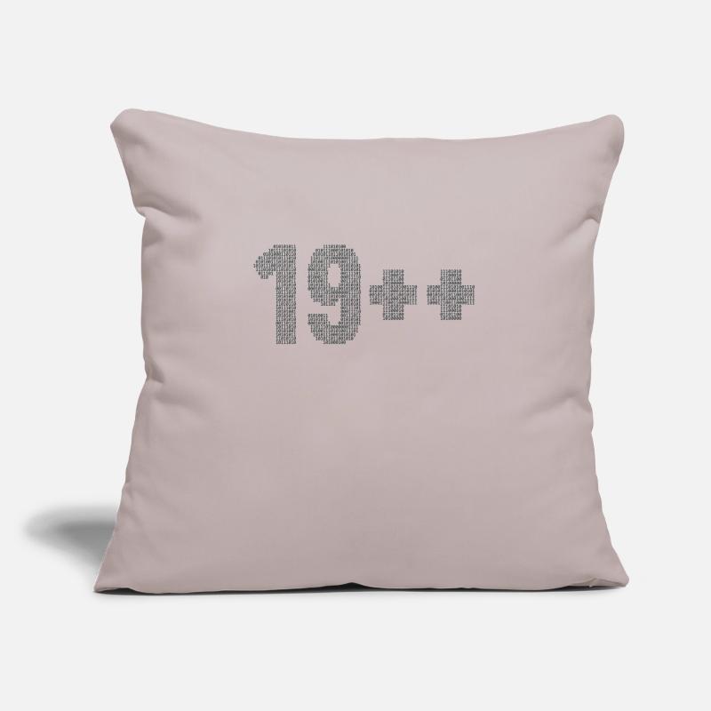 19++ Software Developer Full Stack Coder 20th Sofa pillowcase 17,3'' x 17,3'' (45 x 45 cm)