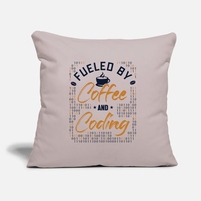 Fueled by Coffee and Coding Developer Coder Sofakissenbezug 45 x 45 cm