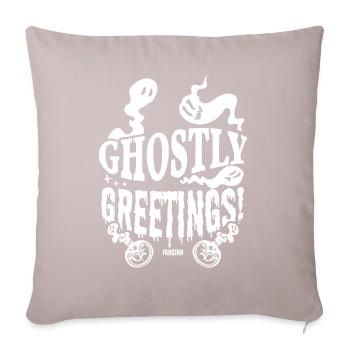 Cadeau fantôme d’Halloween - Housse de coussin décorative 45 x 45 cm - taupe clair - Devant