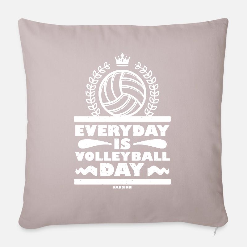 Volleyball - Sofakissenbezug 45 x 45 cm - helles Taupe