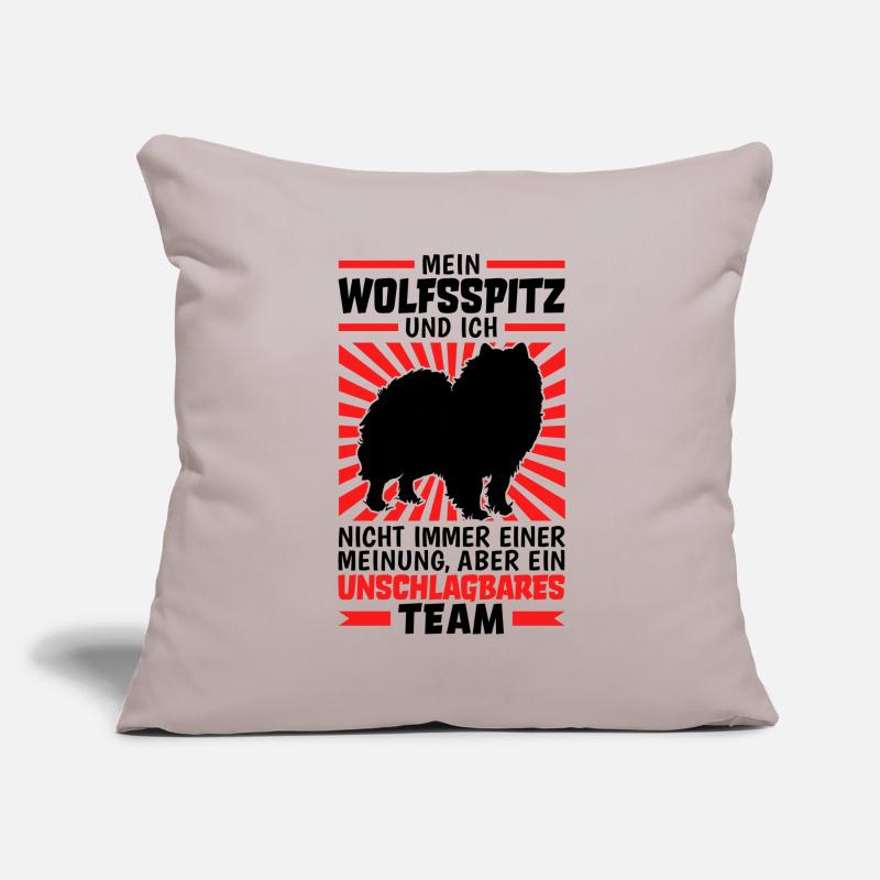 Wolfsspitz unschlagbar deutscher Spitz Keeshond Sofakissenbezug 45 x 45 cm